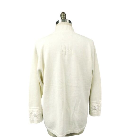 VTG 80s 90s Marisa Christina Sweater Embroidered Heavily Beaded XL Tunic - Picture 2 of 7